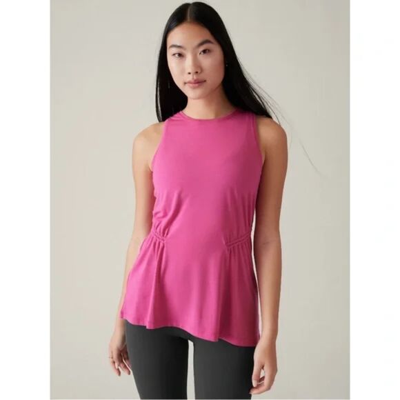 Athleta Air Out Cinch Lighweight Tank - Pink S - Picture 1 of 8